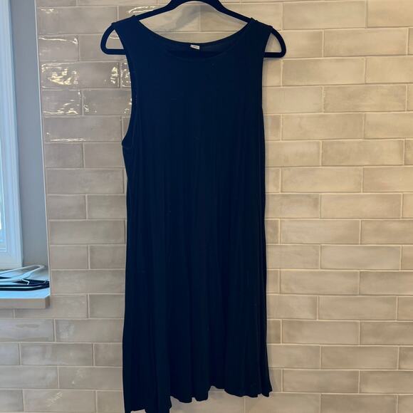 Old Navy Black Cotton Slip Sleeveless Sundress Dress Cover Up Size L - Picture 2 of 4